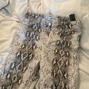 Zara zebra print high waist skinny jeans